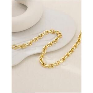 Gold Necklace for Women - Chunky 14K Gold Plated Chain Necklace Cuban Link